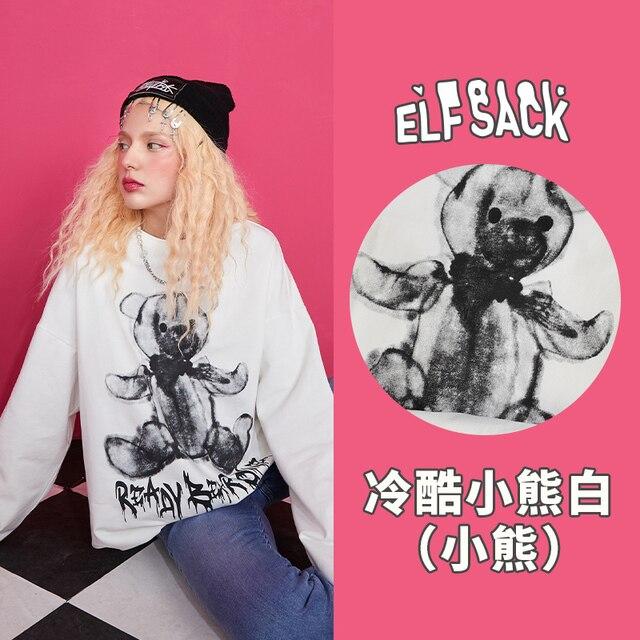 Harajuku Cartoon Print Casual Pullover T-Shirt for women, featuring a vibrant cartoon design on a white background, perfect for spring and autumn wear.