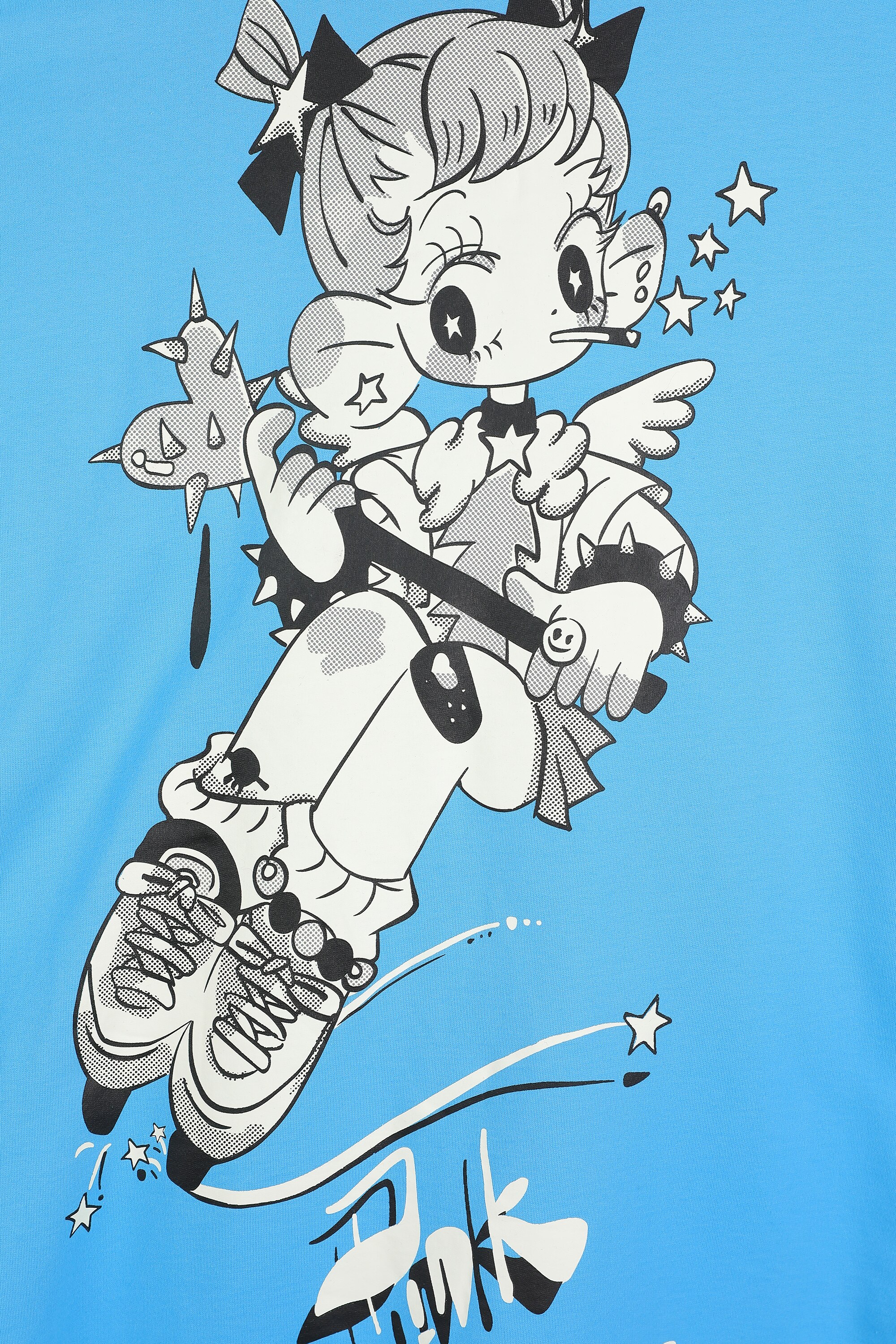 Harajuku Graphic Print Straight Casual Vintage Dress for women, featuring a backless design with a bow, knee-length cut, and vibrant print.