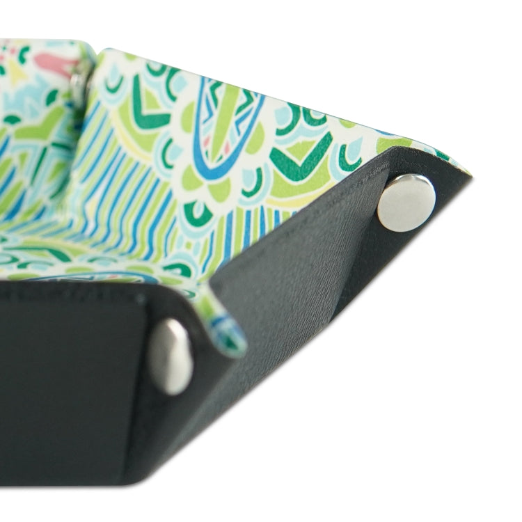 Hexagonal Desktop PU Storage Box in a stylish design, perfect for organizing sundries.