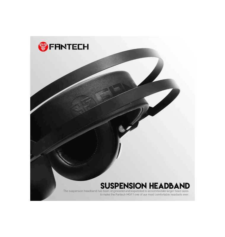 HG11 CAPTAIN 7.1 Surround Sound USB Gaming Headphone with adjustable bass and noise isolation features, showcasing its sleek design and LED lights.