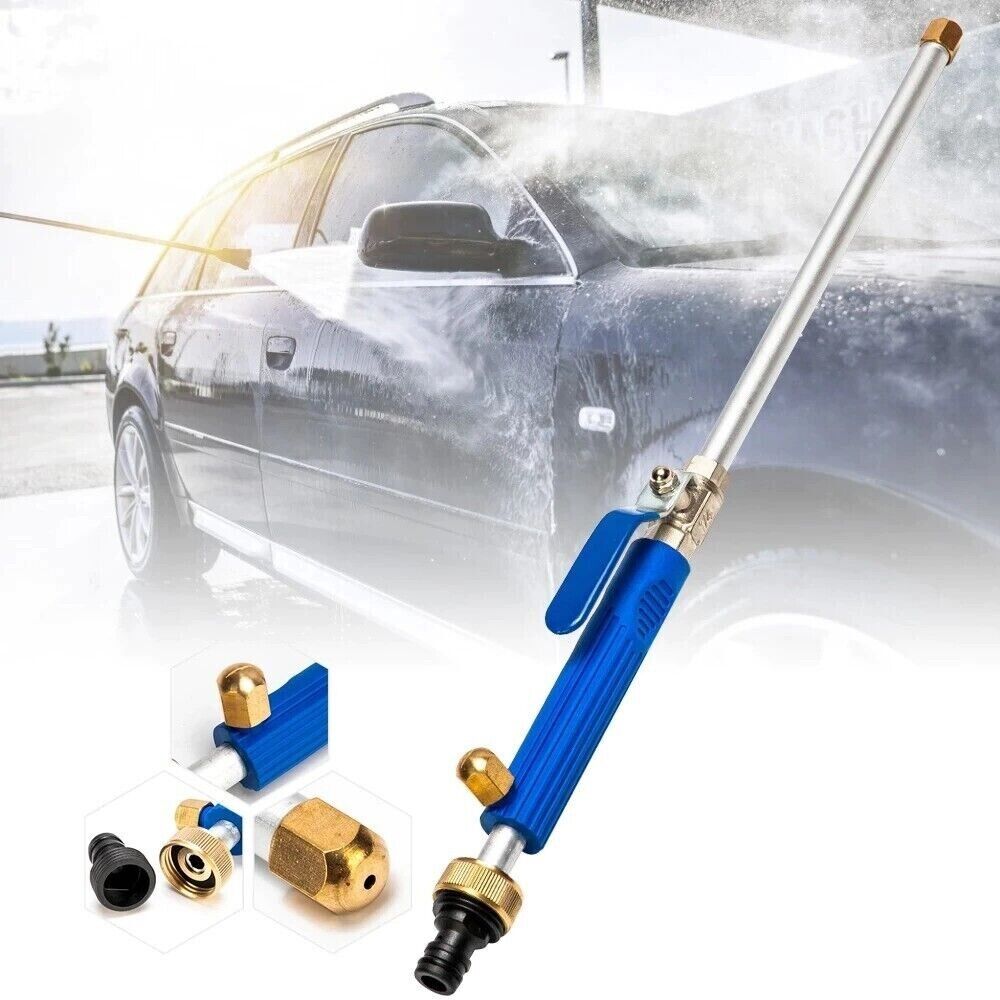 High Pressure Power Washer Water Spray Gun Nozzle Wand Attachment with two nozzle tips for versatile cleaning.