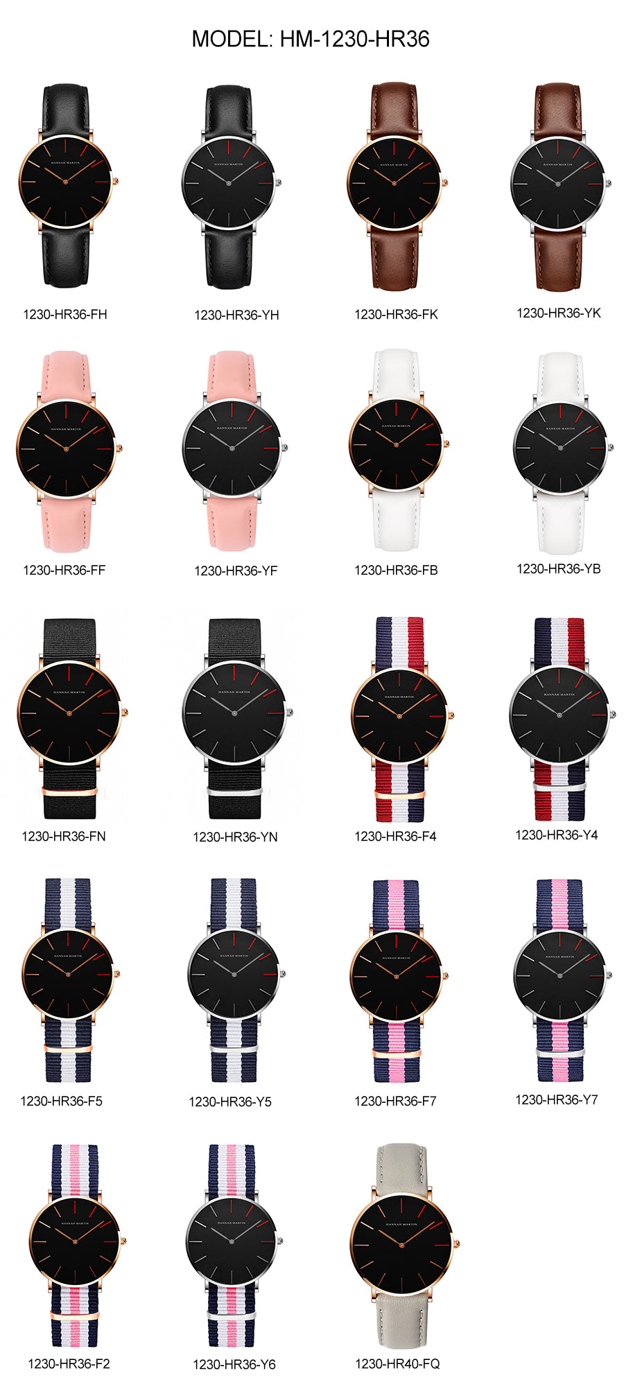 High Quality Japan Quartz Movement Women's Watch in rose gold and black leather, featuring a round case and elegant design.