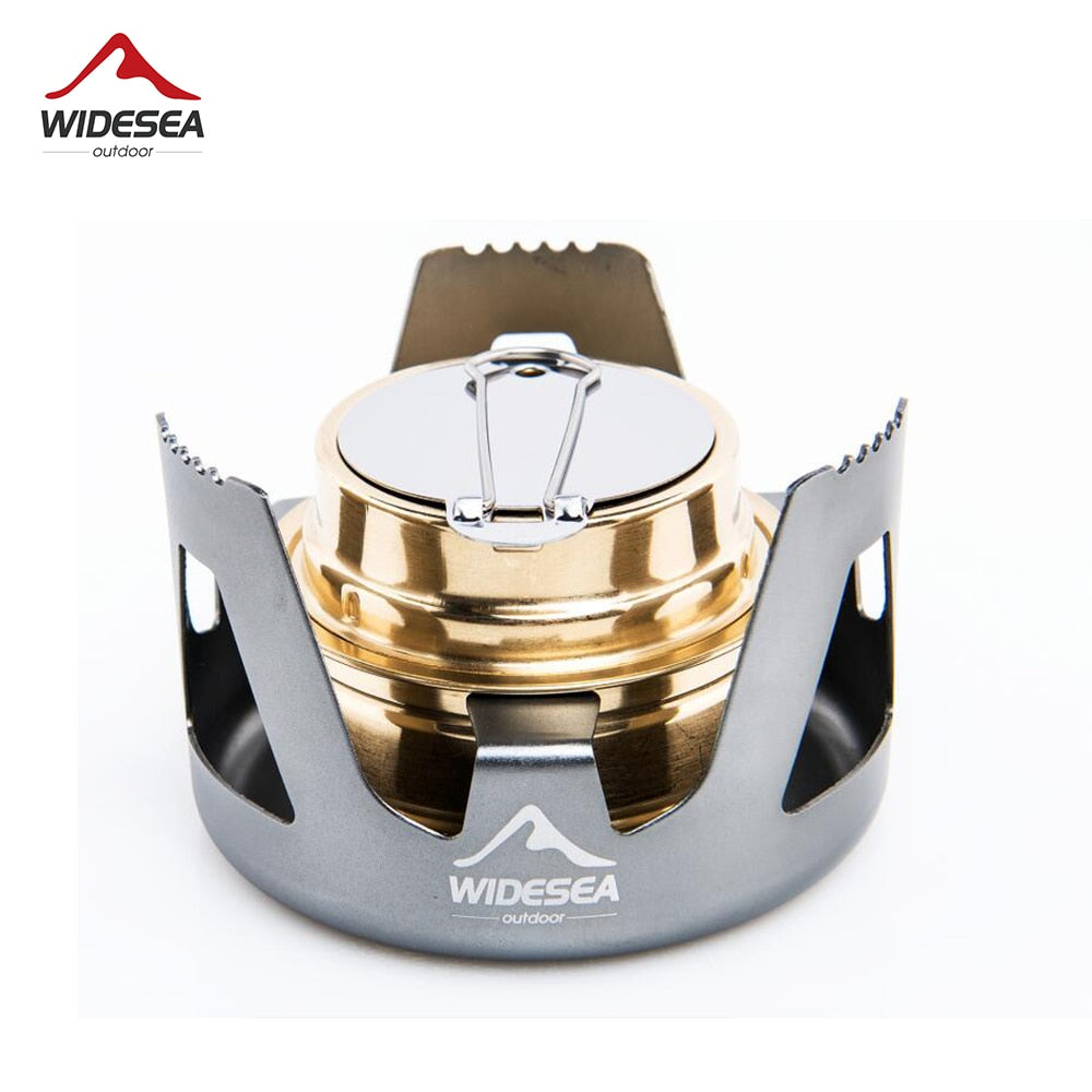 High Quality Outdoor Picnic Stove, a mini ultra-light spirit combustor made of aluminum alloy, designed for camping and outdoor cooking.