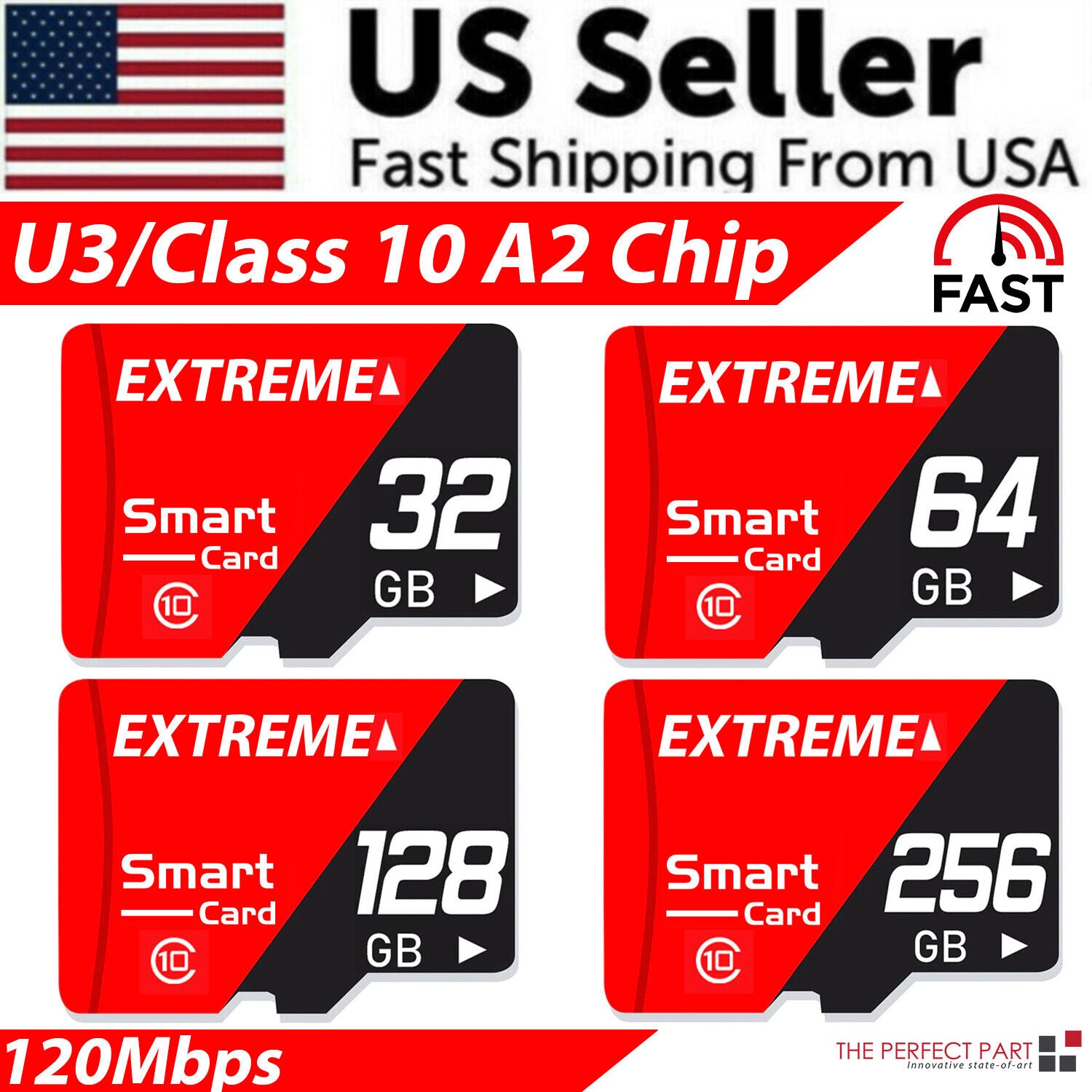High Speed Memory Micro SD Card available in 32GB, 64GB, 128GB, and 256GB, showcasing its features and durability.