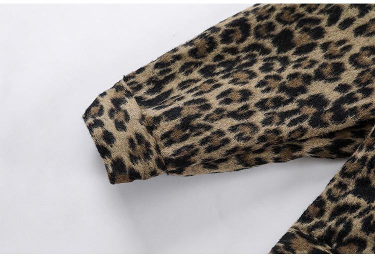 Men's hip hop jacket coat featuring a furry leopard print design with multiple pockets, perfect for streetwear style.