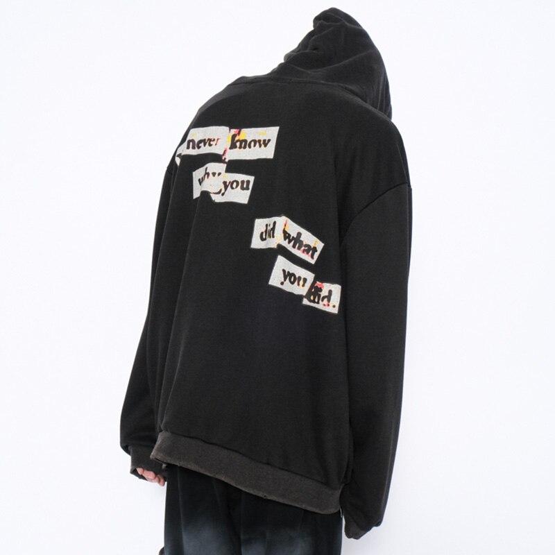 Men's hoodie featuring cartoon comics graffiti letter print, perfect for streetwear style.