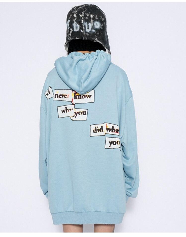 Men's hoodie featuring cartoon comics graffiti letter print, perfect for streetwear style.