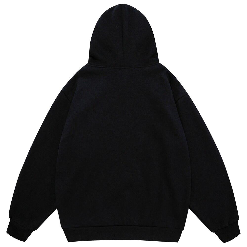 Men's hoodie featuring cartoon comics repairman design with star-shaped print, perfect for couples and casual streetwear.