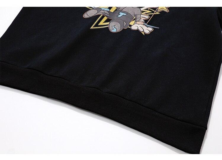 Men's hoodie featuring cartoon comics repairman design with star-shaped print, perfect for couples and casual streetwear.