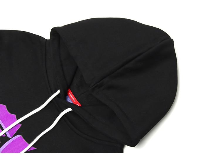 Men's hoodie featuring a cartoon gothic girl print, perfect for autumn and winter streetwear.