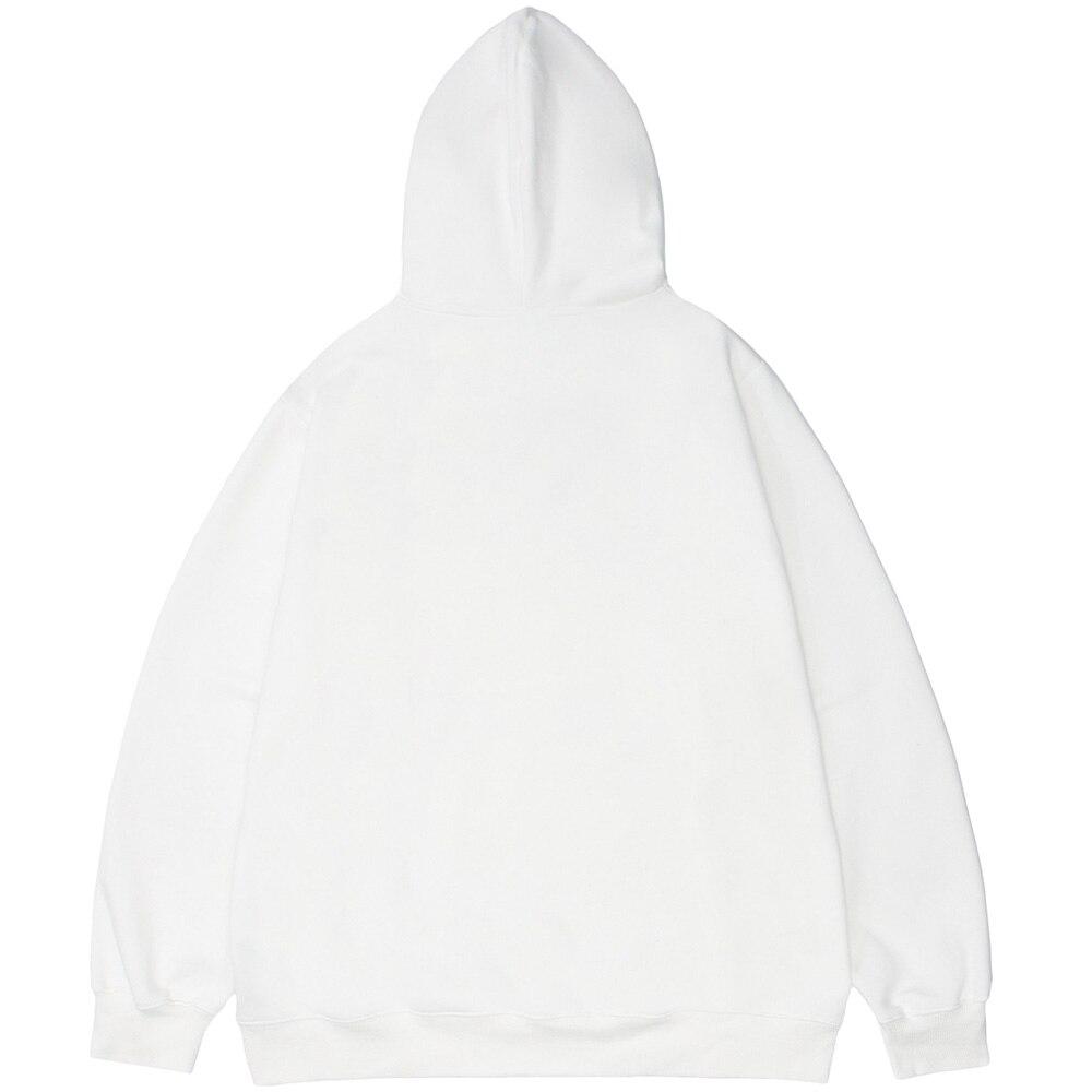 Men's hoodie featuring a cartoon gothic girl print, perfect for autumn and winter streetwear.