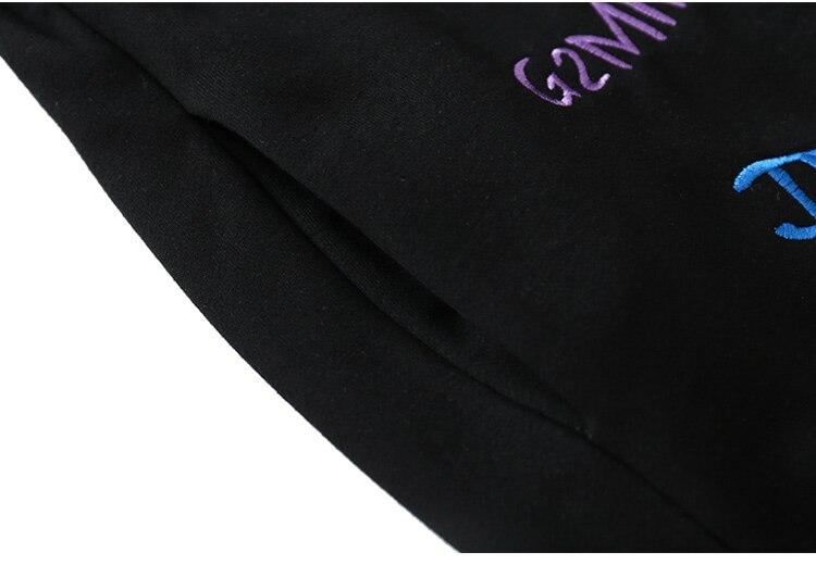 Men's hoodie featuring colorful animal embroidery in a casual style, perfect for autumn and winter wear.