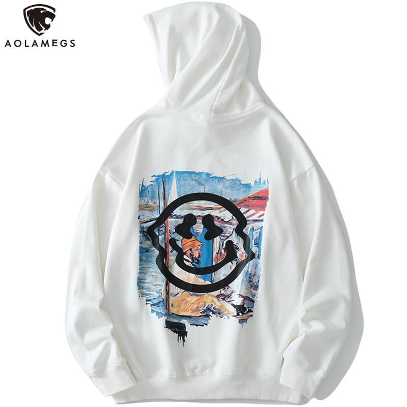 Colorful funny illustration print hoodie for men, featuring a hood and full sleeves, perfect for casual streetwear.