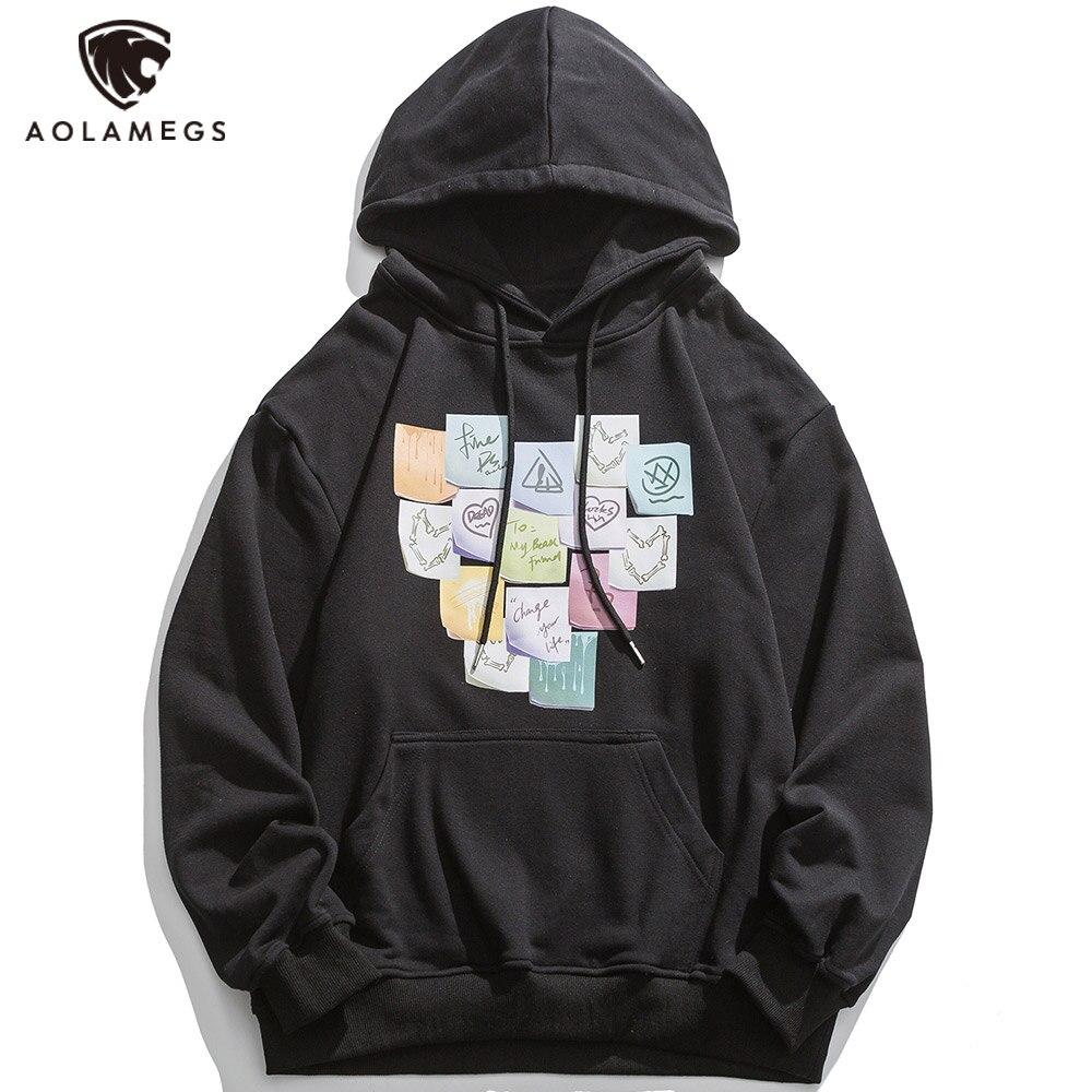 Colorful funny notes print hoodie for men, featuring a hood and full sleeves, perfect for autumn casual wear.