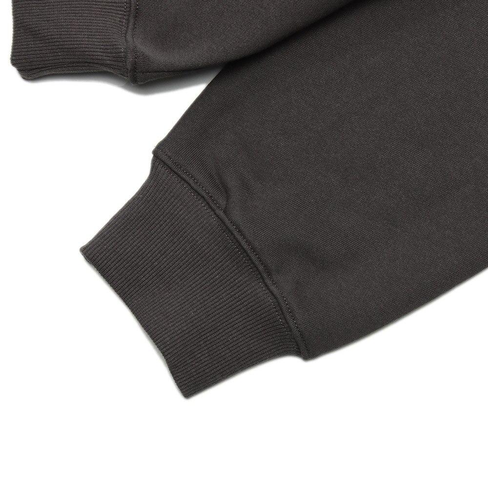 A cozy fleece hoodie for men featuring a cute punk design with cartoon patterns, available in coral red and dark gray.