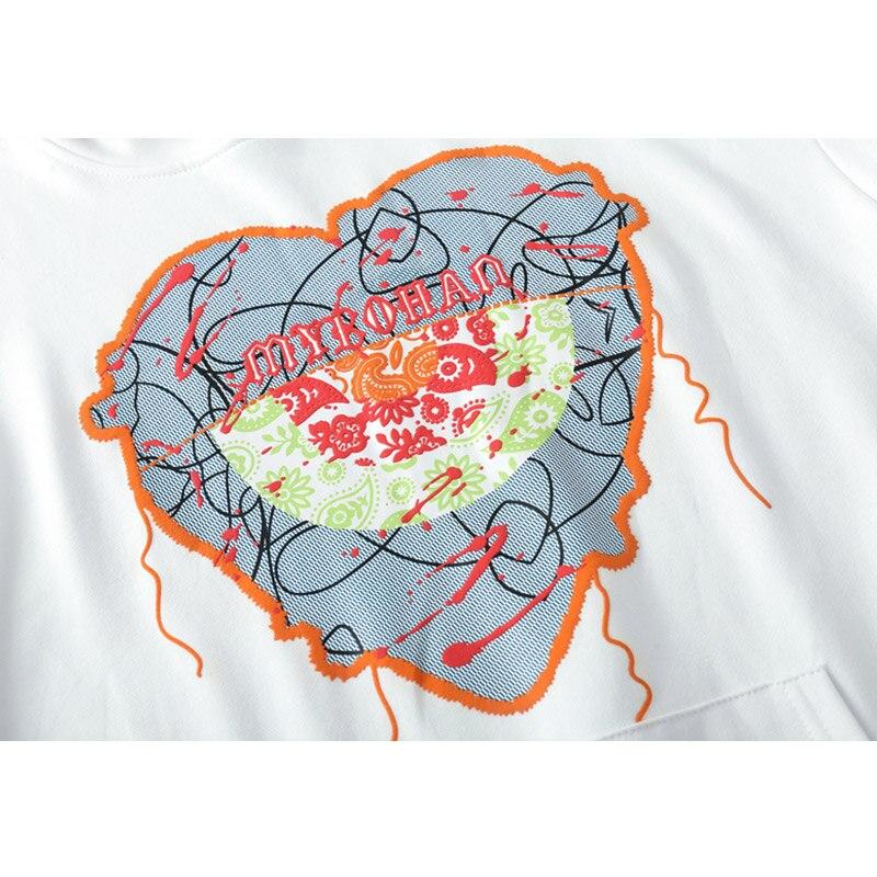 Men's hoodie featuring cute heart-shaped embroidery, perfect for casual college style.