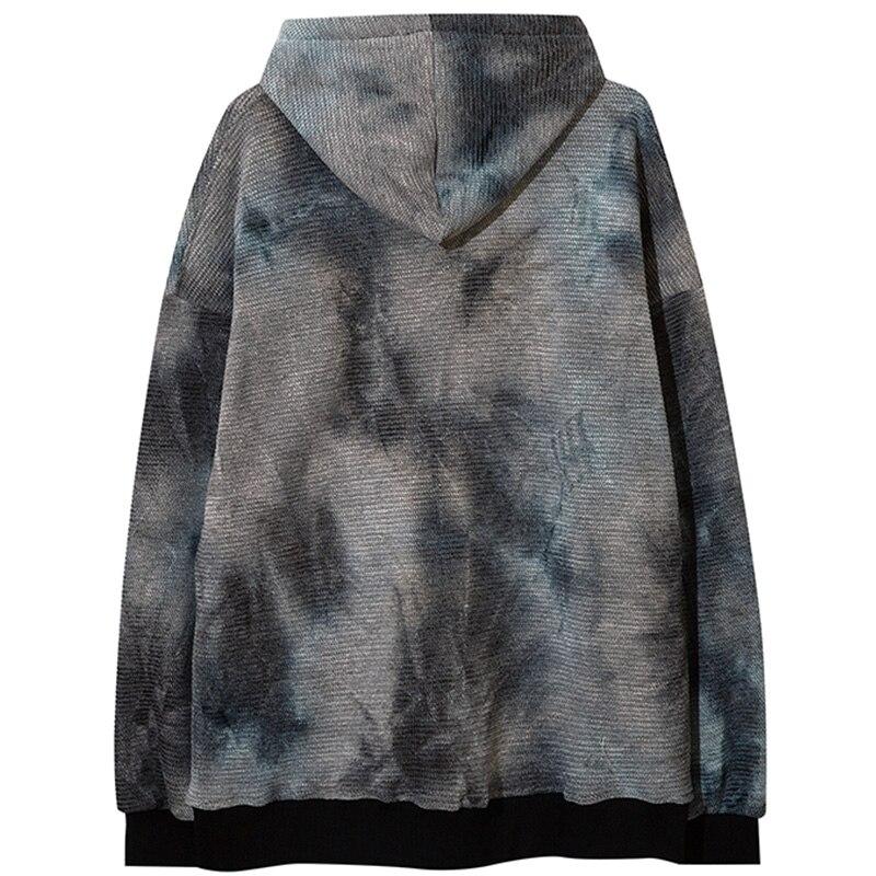 Oversized fleece hoodie for men featuring a cute furry bear patch, perfect for casual streetwear in gray and brown colors.