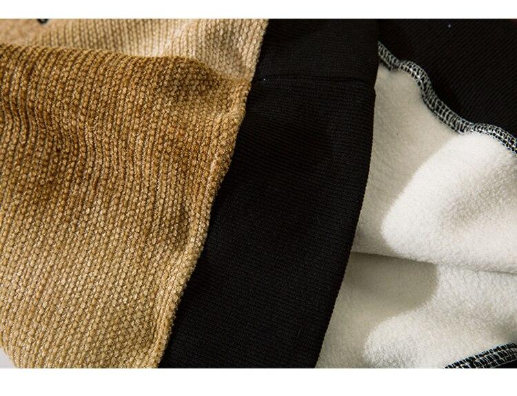 Oversized fleece hoodie for men featuring a cute furry bear patch, perfect for casual streetwear in gray and brown colors.