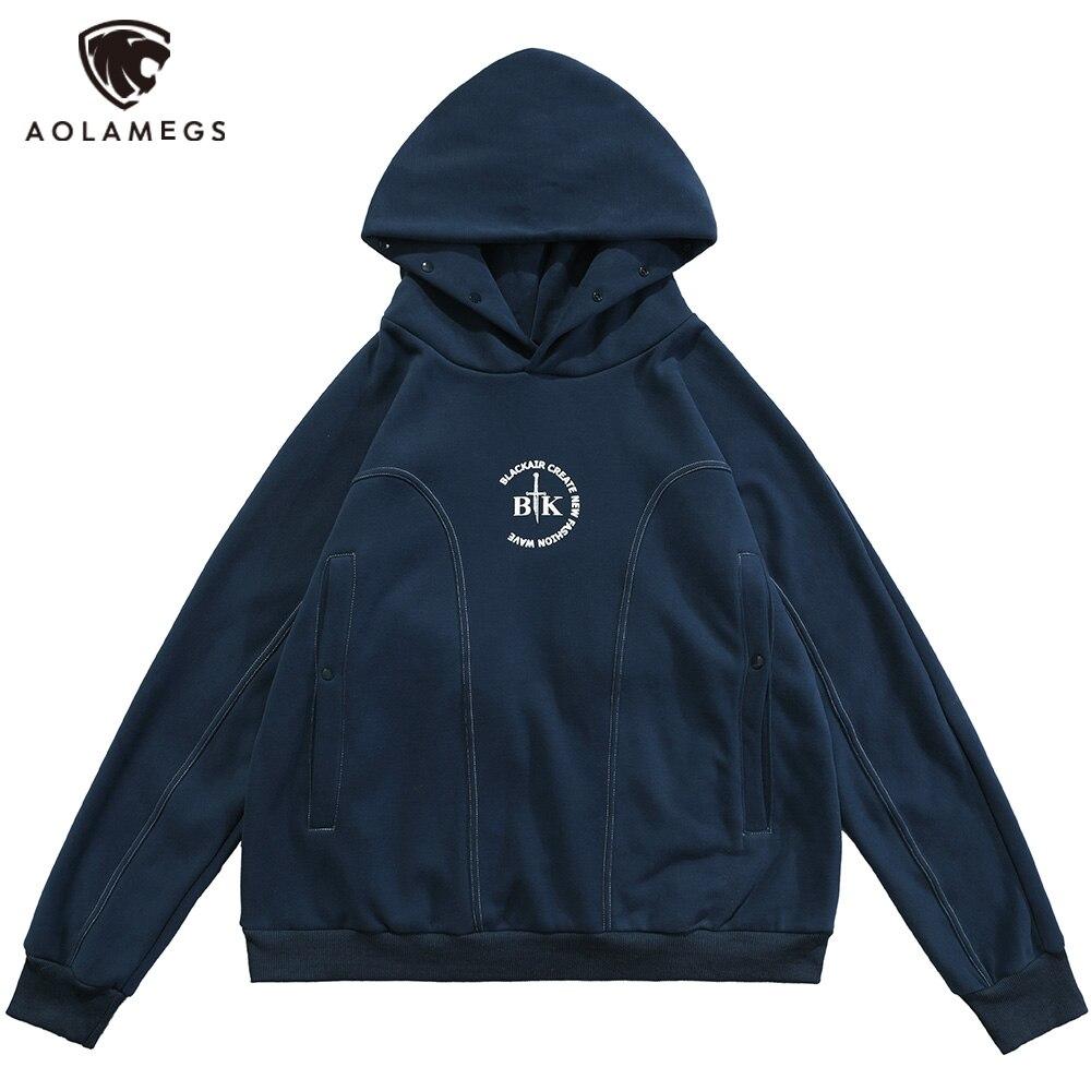 Men's hoodie featuring letter printed line art design, available in black, white, and navy colors, perfect for casual wear.