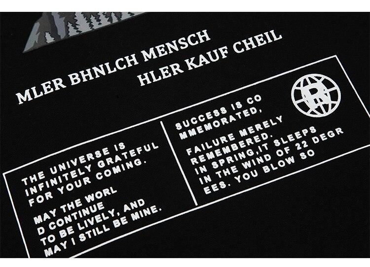 Men's mountain letter printed thick pullover hoodie in black, gray, red, and purple colors, showcasing a vintage design perfect for autumn and winter.