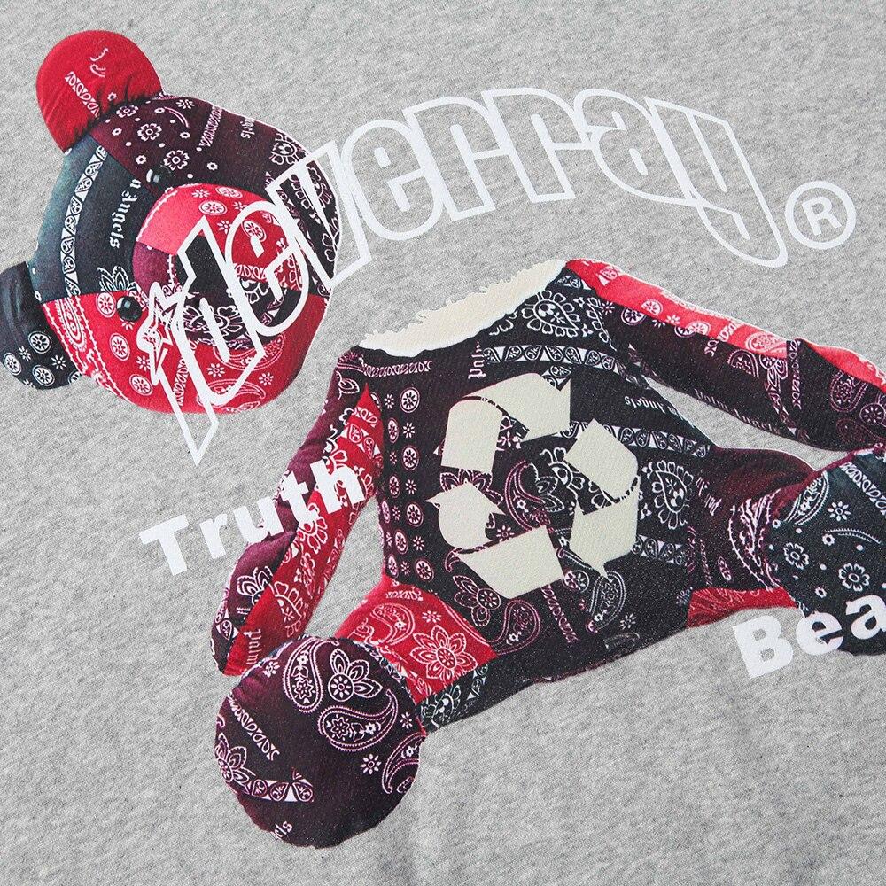 Men's hoodie featuring a paisley gothic bear print, perfect for autumn and winter streetwear.