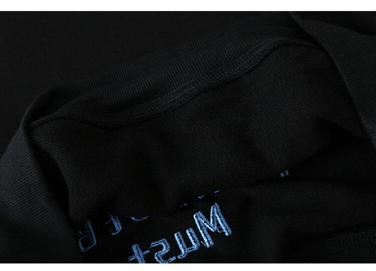 Men's vintage graphic letter embroidery hoodie in black and white, showcasing a stylish pullover design perfect for autumn and winter.