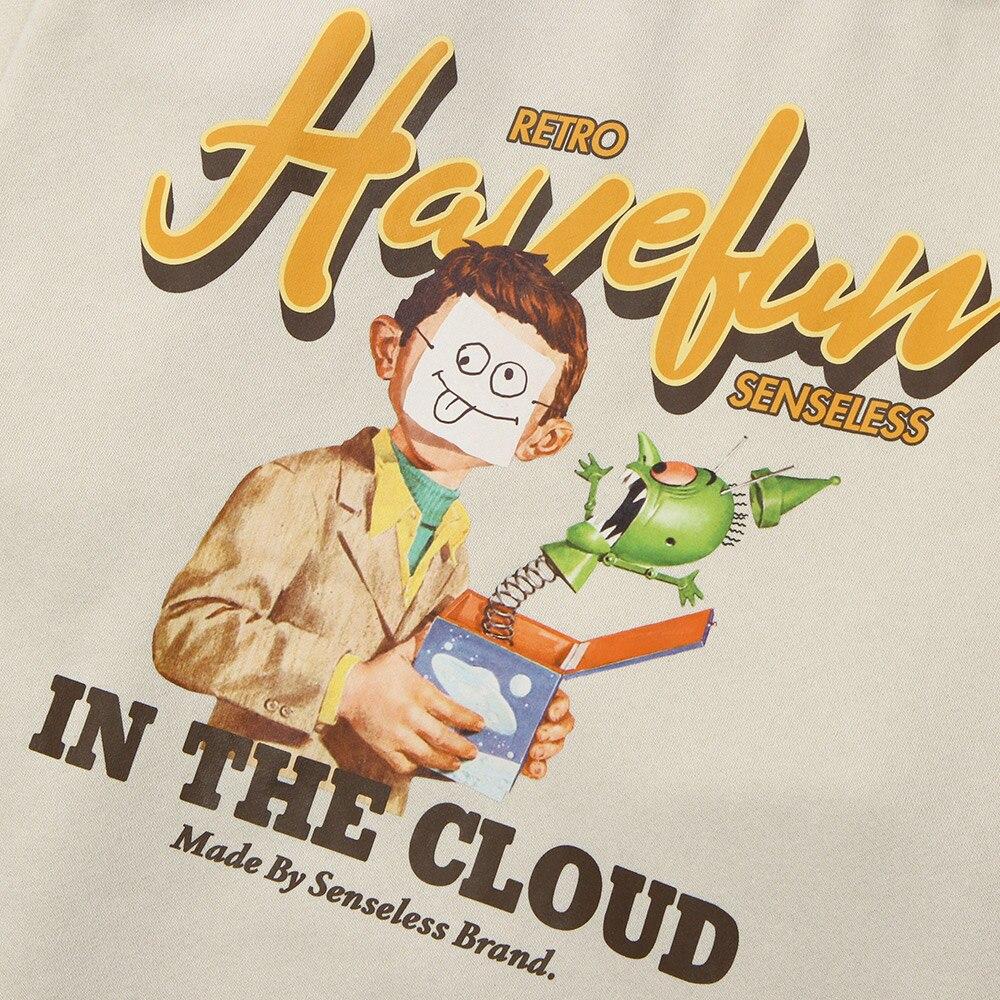 Men's funny boy punk letter fleece hoodie in apricot color, featuring a hood and full sleeves, perfect for casual streetwear.