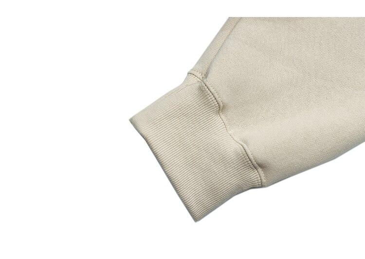 Men's funny boy punk letter fleece hoodie in apricot color, featuring a hood and full sleeves, perfect for casual streetwear.