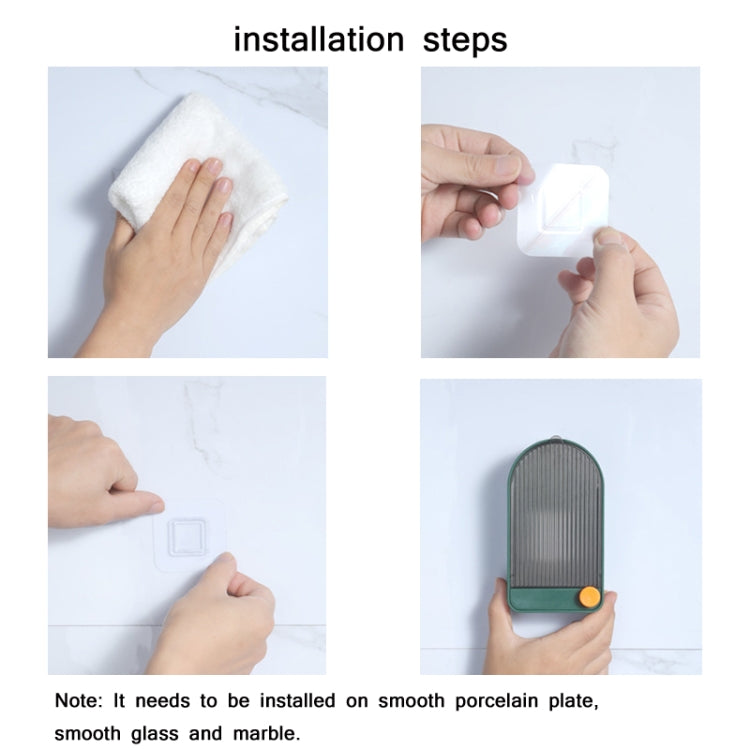 Home Bathroom Wall Mounted Drain Soap Dish with Lid in Pink and White, featuring a clamshell design and drawer-type drain tray.