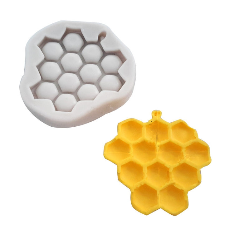 Honeycomb Block Textured Silicone Mold for fondant and chocolate cakes, showcasing its intricate design and flexible silicone material.