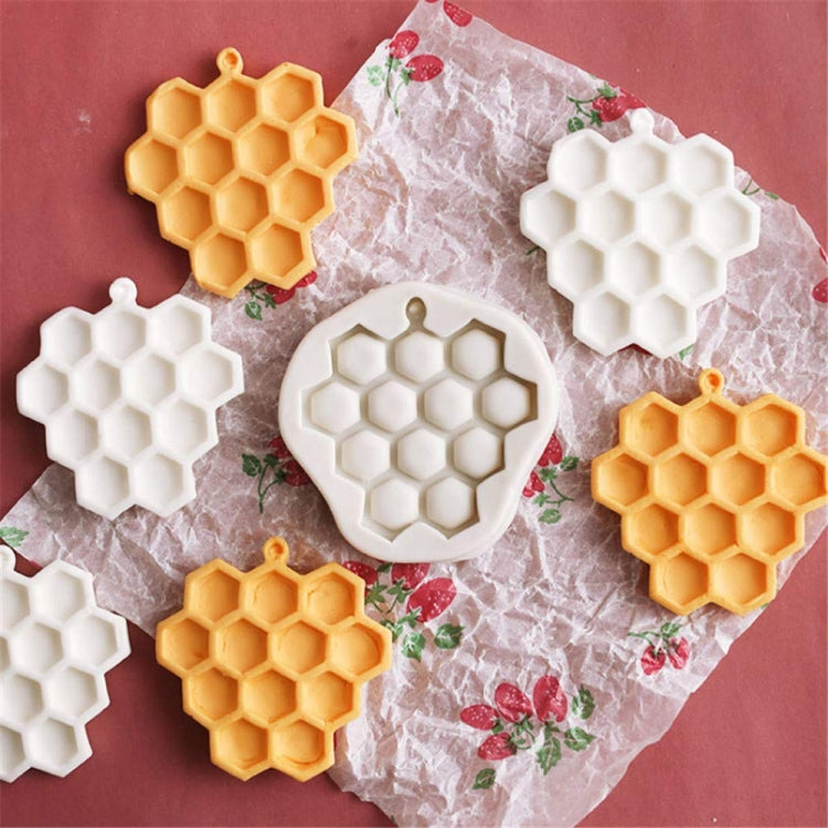 Honeycomb Block Textured Silicone Mold for fondant and chocolate cakes, showcasing its intricate design and flexible silicone material.