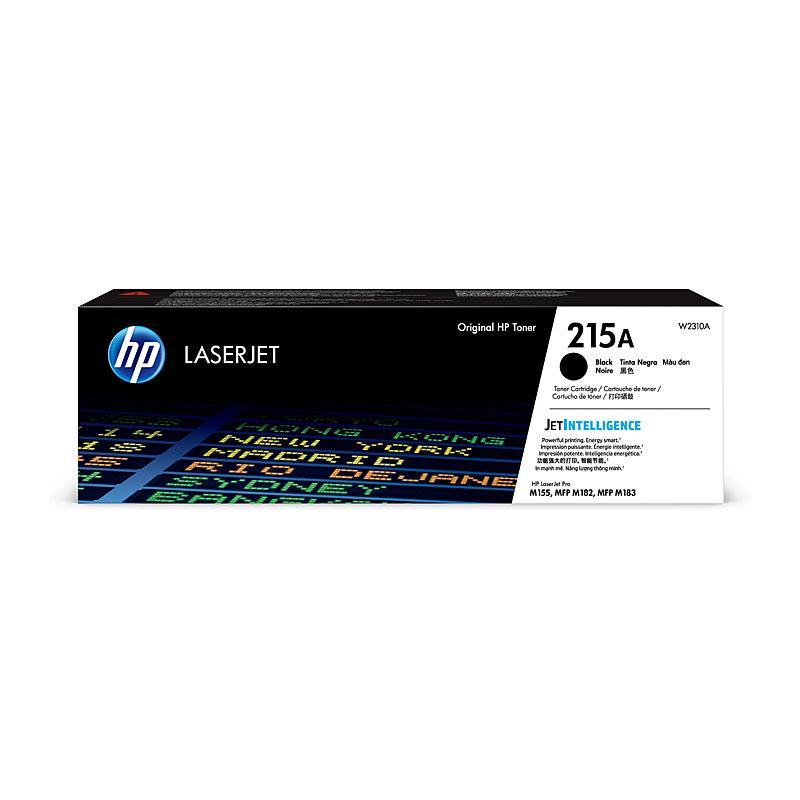 HP #215A Black Toner W2310A cartridge, designed for high-quality printing, yielding 1,050 pages, compatible with select HP printers.