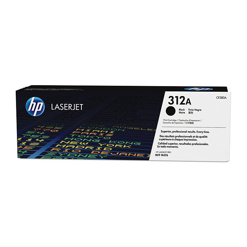 HP #312A Black Toner CF380A cartridge, designed for high-quality printing with a yield of 2,280 pages.
