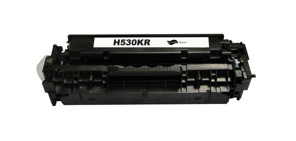 HP CC530A #304A Black Premium Toner Cartridge, compatible with HP printers, designed for high-quality printing.