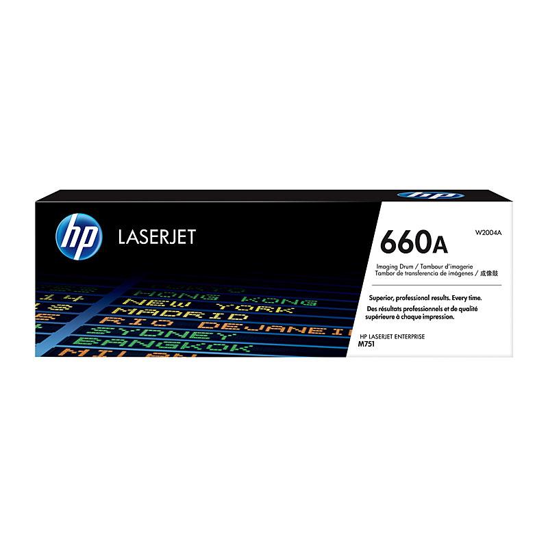 HP #660A Imaging Drum W2004A, a premium quality drum toner cartridge designed for high-volume printing with a yield of 65,000 pages.