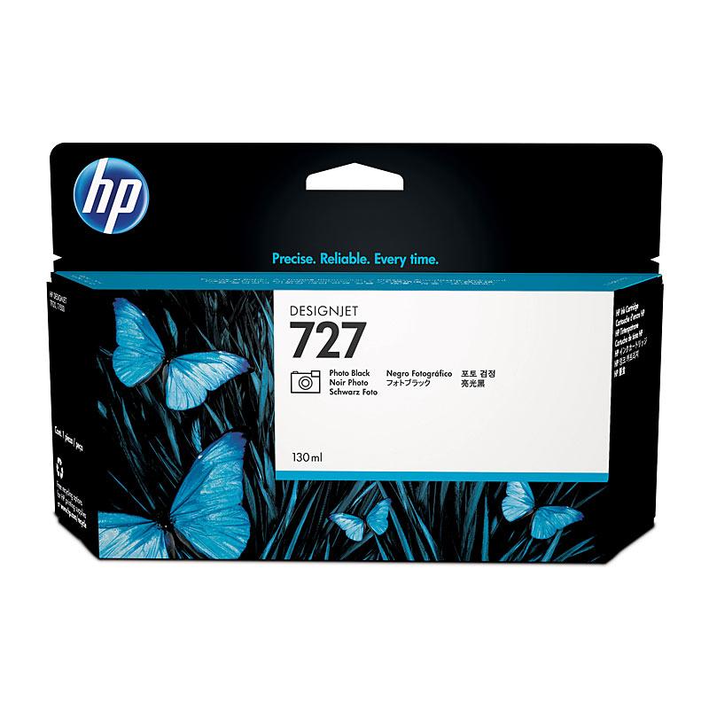 HP #727 130ml Photo Black toner cartridge, designed for high-quality printing with HP DesignJet printers.