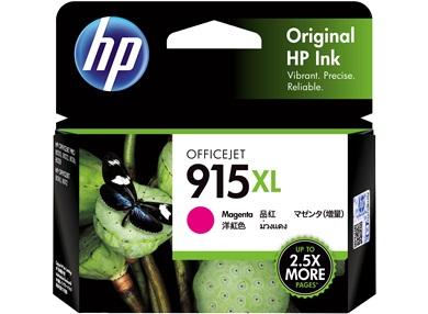 HP 915XL High Yield Magenta Original Ink Cartridge, designed for vibrant color printing and high page yield, compatible with various HP printers.
