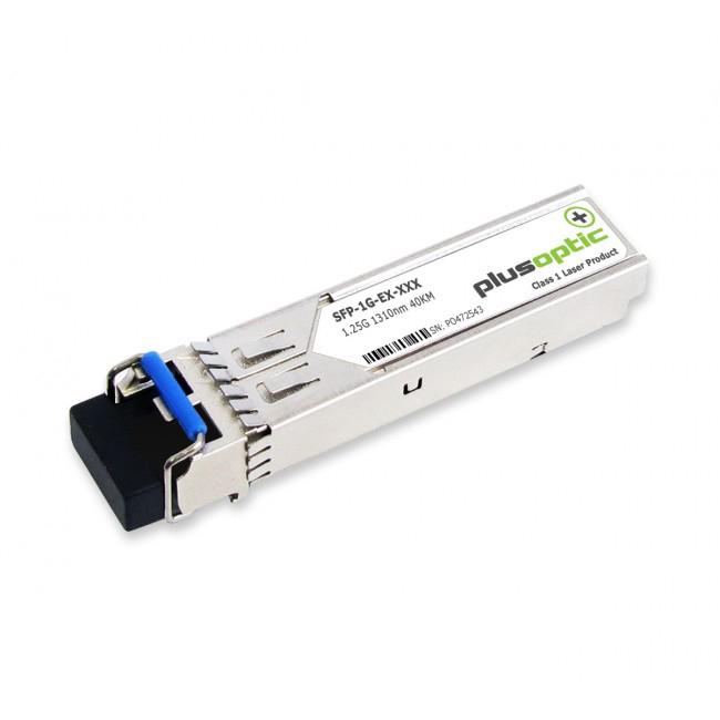 HP Compatible Fibre Optic Transceiver, 1.25G SFP, 40km with LC Connector for SMF fibre, showcasing its compact design and connectivity features.