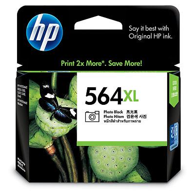 HP NO 564XL Photo Black Ink cartridge designed for PhotoSmart printers, featuring vibrant ink for high-quality photo printing.