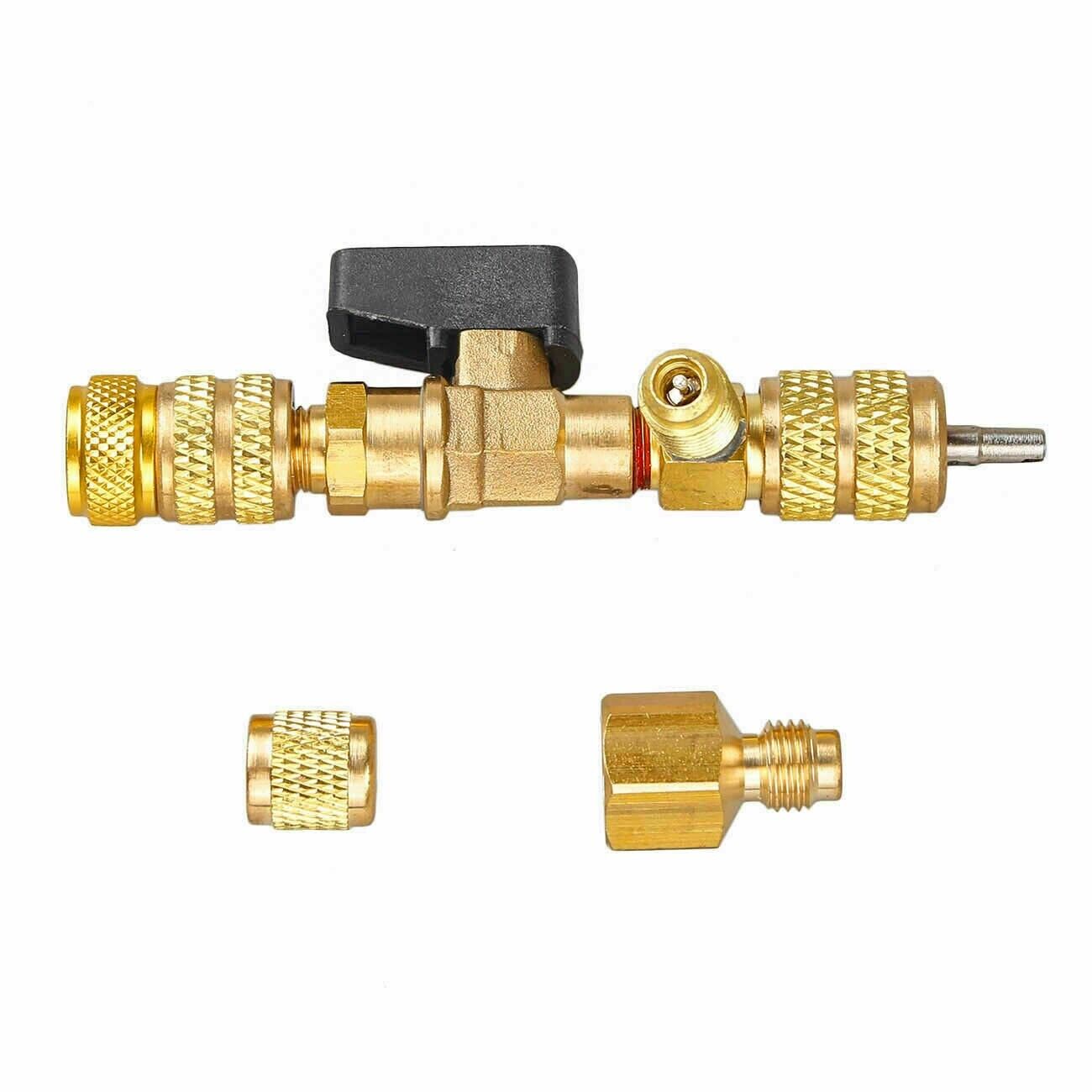 HVAC Tool AC Schrader Valve Core Remover with dual size ports for efficient valve core replacement.