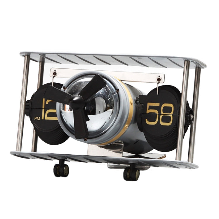 HY-F029 Airplane-shaped Retro Desktop Wall Hanging, featuring a stylish design made from ABS, PVC, and stainless steel, perfect for home or office decor.