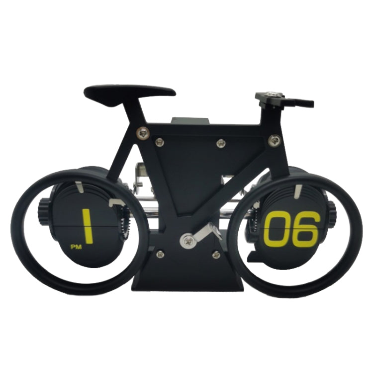 HY-F087 Retro Bicycle Shape Automatic Flip clock in a stylish design, showcasing its unique bicycle shape and high-quality materials.