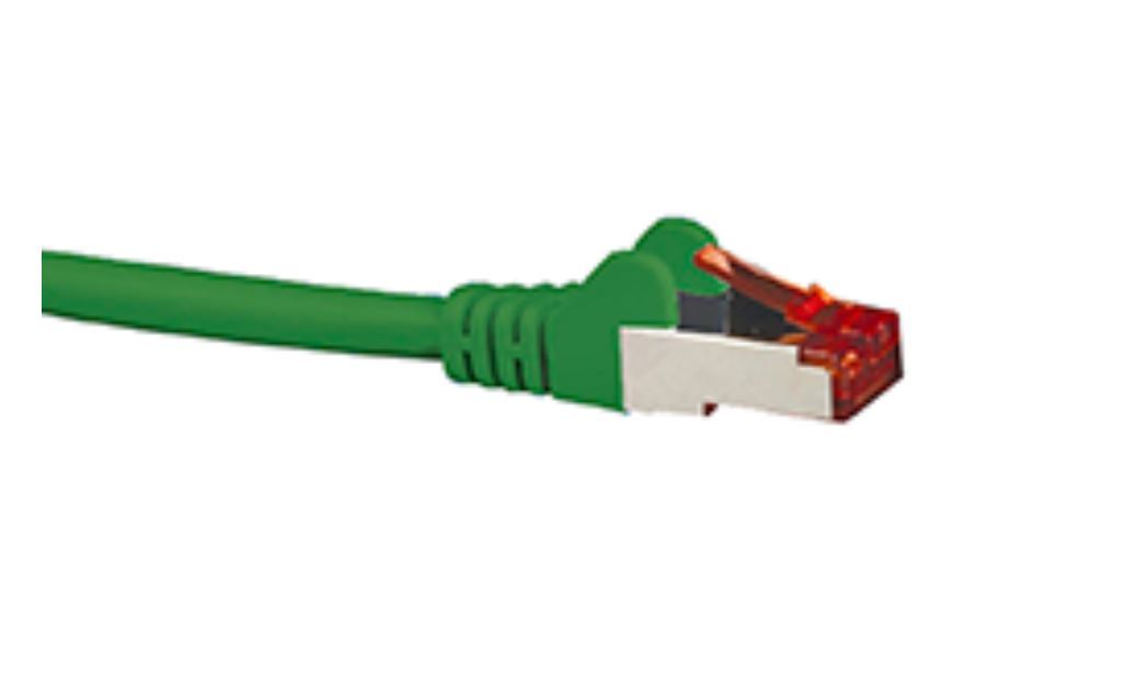HYPERTEC CAT6A Shielded Cable in green color, 3 meters long, designed for 10GbE RJ45 Ethernet connectivity.