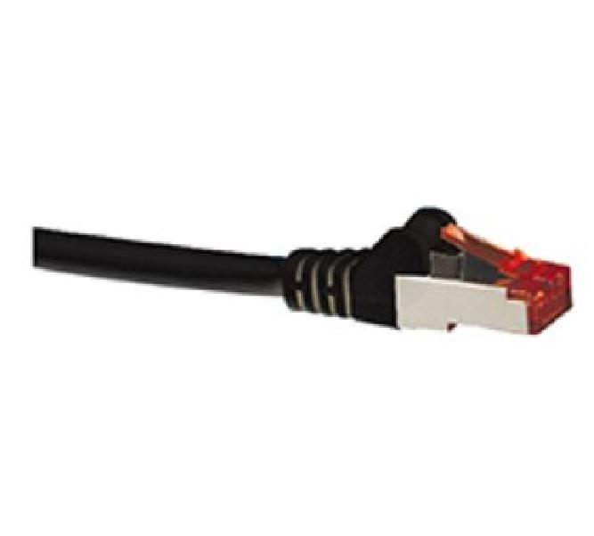 HYPERTEC CAT6A Shielded Cable 5m in black, featuring RJ45 connectors and a durable LSZH jacket for optimal performance.