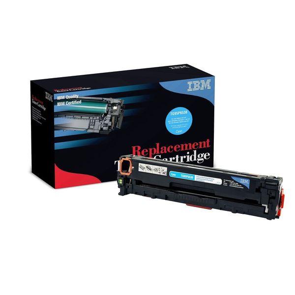 IBM Brand Replacement Toner for CB541A, a cyan toner cartridge designed for LaserJet CP1215 and CM1312 MFP series printers.