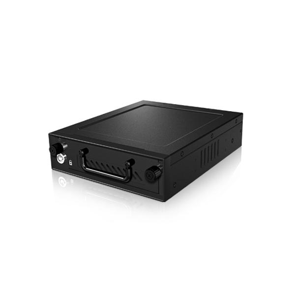 ICY BOX Mobile Rack for 3.5" & 2.5" SATA/SAS HDD and SSD, featuring a robust metal design and efficient cooling system.