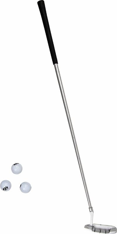 Indoor Practice Putting Green 2.5m Mat with inclined ball return and two holes, designed for indoor and outdoor use.