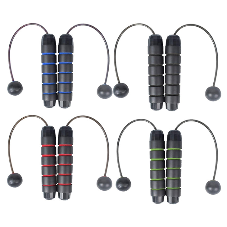 Indoor Ropeless Skipping Fitness Exercise Weight Rope in Black Red, featuring foam handles and durable materials for effective workouts.