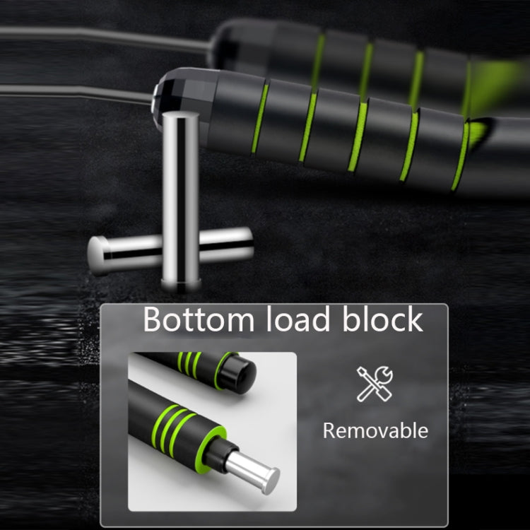 Indoor Ropeless Skipping Fitness Exercise Weight Rope in Black Red, featuring foam handles and durable materials for effective workouts.