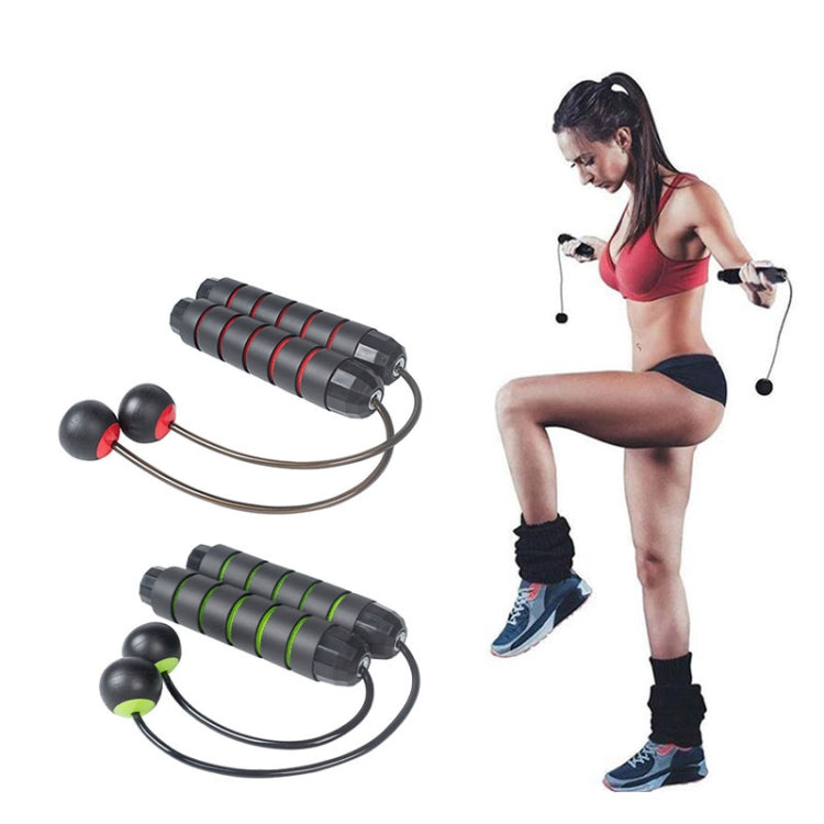 Indoor Ropeless Skipping Fitness Exercise Weight Rope in Black Red, featuring foam handles and durable materials for effective workouts.